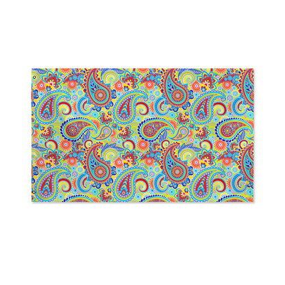 Asian Paisley Pattern Print Polyester Flag