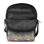 Asian Paisley Pattern Print Rectangular Crossbody Bag