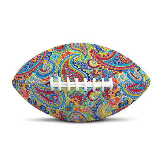 Asian Paisley Pattern Print Rugby Ball