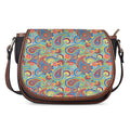 Asian Paisley Pattern Print Saddle Bag