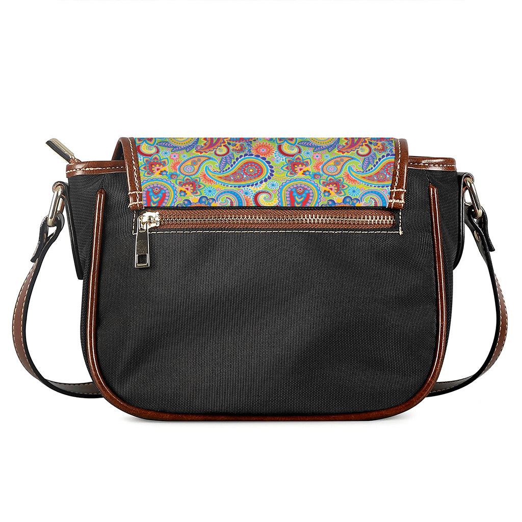 Asian Paisley Pattern Print Saddle Bag