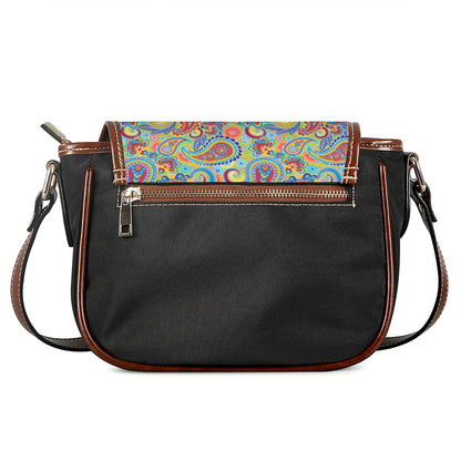 Asian Paisley Pattern Print Saddle Bag