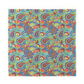 Asian Paisley Pattern Print Silk Bandana