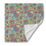 Asian Paisley Pattern Print Silk Bandana