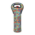 Asian Paisley Pattern Print Single Neoprene Wine Tote
