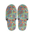 Asian Paisley Pattern Print Slippers