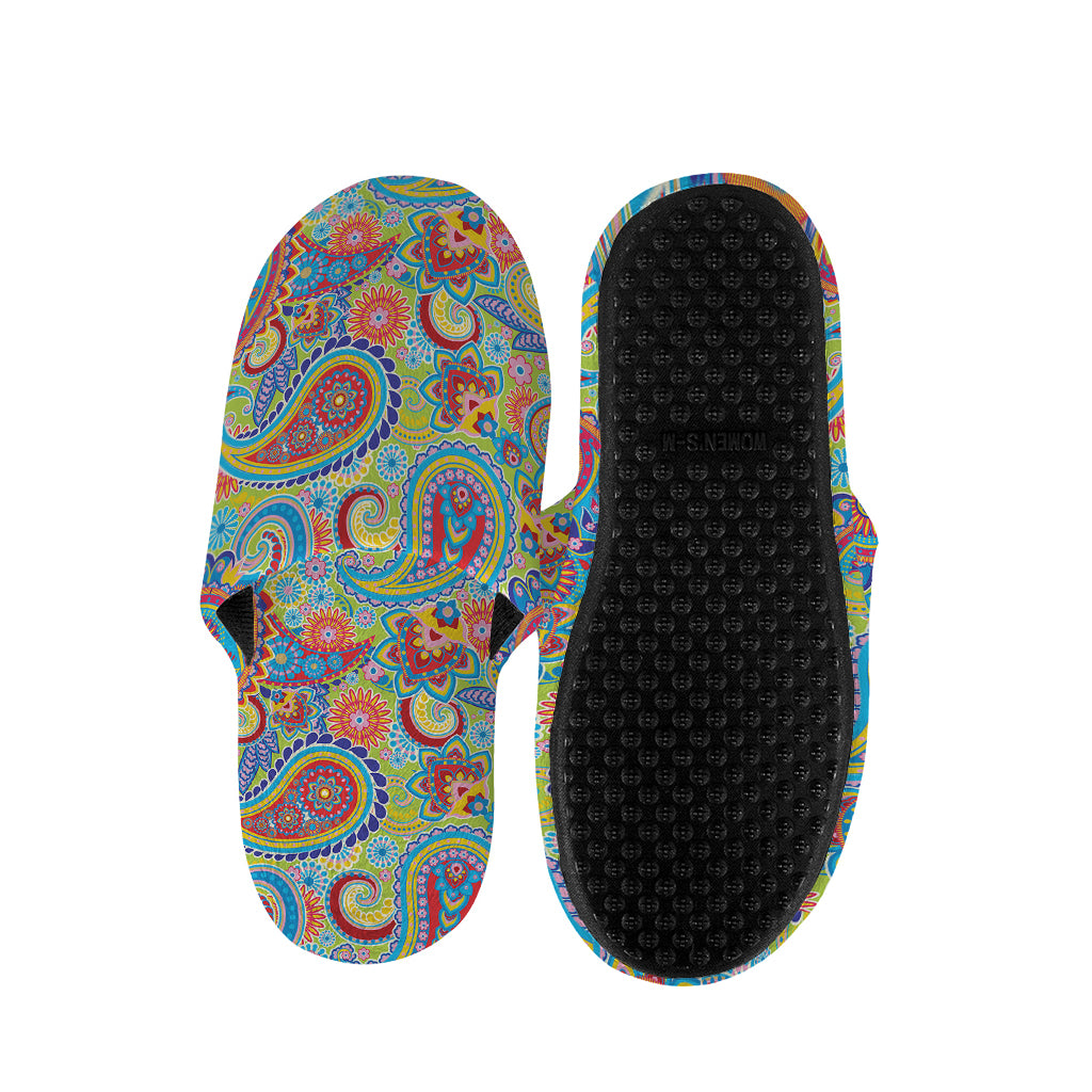 Asian Paisley Pattern Print Slippers