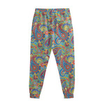 Asian Paisley Pattern Print Sweatpants