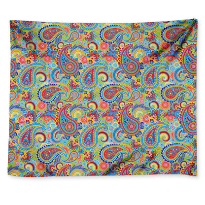 Asian Paisley Pattern Print Tapestry