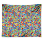 Asian Paisley Pattern Print Tapestry