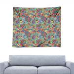 Asian Paisley Pattern Print Tapestry