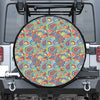 Asian Paisley Pattern Print Tire Cover