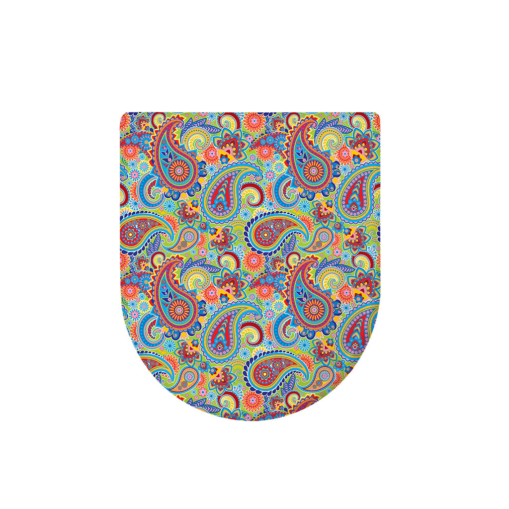 Asian Paisley Pattern Print Toilet Lid Cover