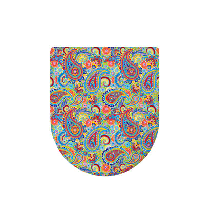 Asian Paisley Pattern Print Toilet Lid Cover