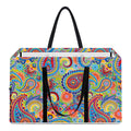 Asian Paisley Pattern Print Utility Tote Bag
