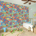 Asian Paisley Pattern Print Wall Sticker