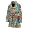 Asian Paisley Pattern Print Women's Bathrobe