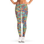 Asian Paisley Pattern Print Women's Leggings