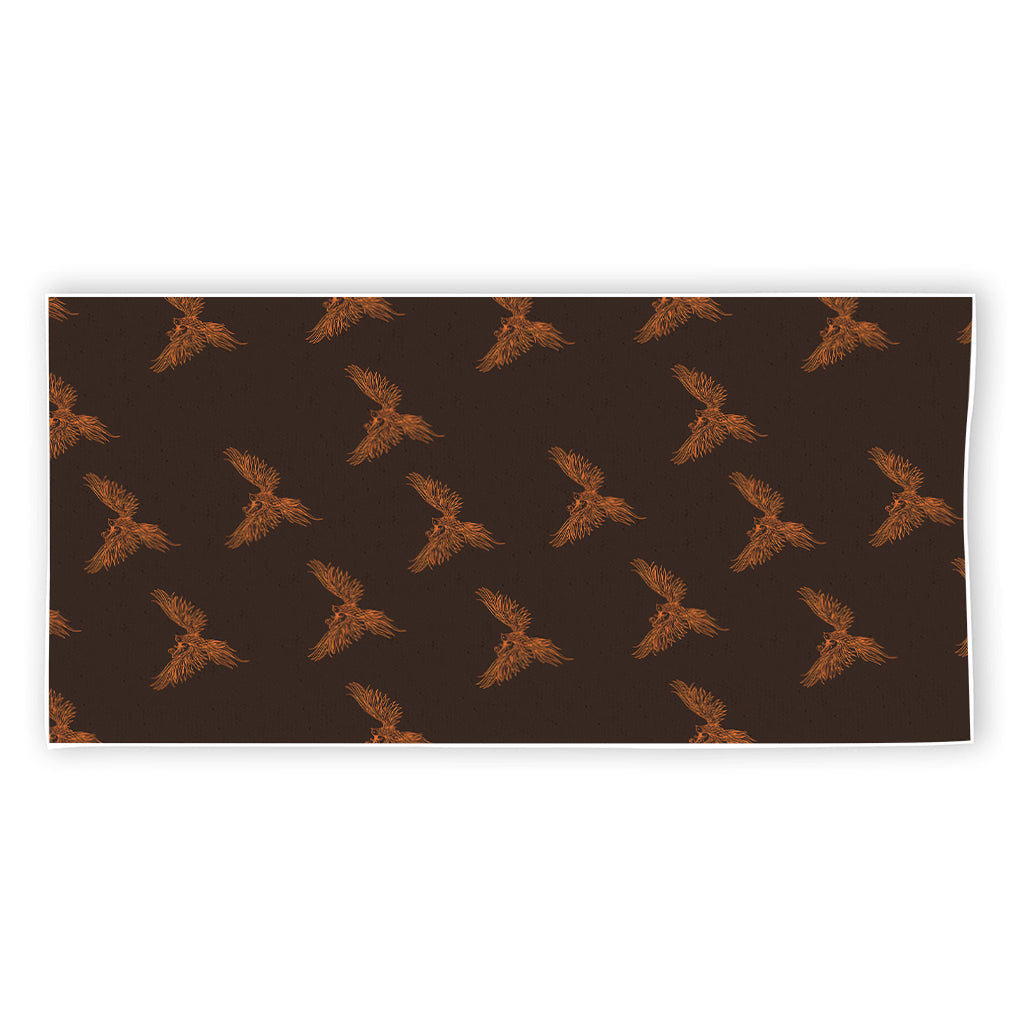 Asian Phoenix Pattern Print Beach Towel