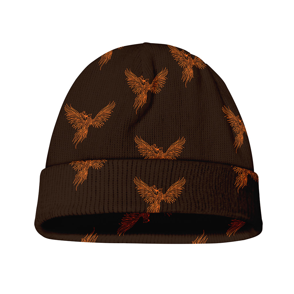 Asian Phoenix Pattern Print Beanie