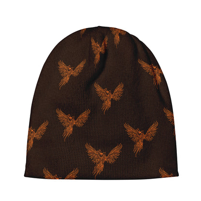 Asian Phoenix Pattern Print Beanie