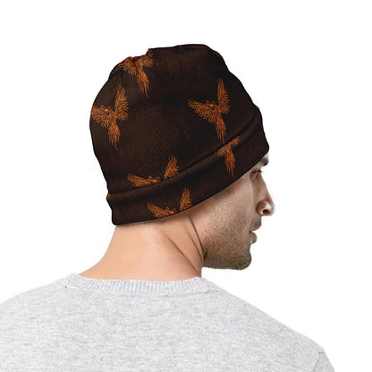 Asian Phoenix Pattern Print Beanie