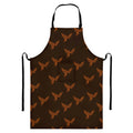 Asian Phoenix Pattern Print Bib Apron With Pocket