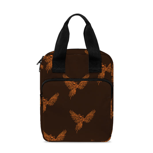 Asian Phoenix Pattern Print Bible Tote Bag