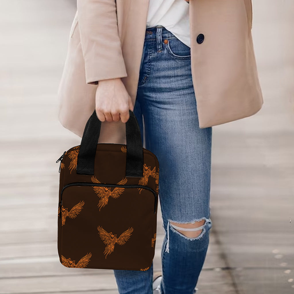 Asian Phoenix Pattern Print Bible Tote Bag