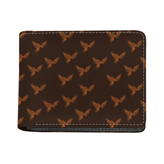 Asian Phoenix Pattern Print Bifold Wallet