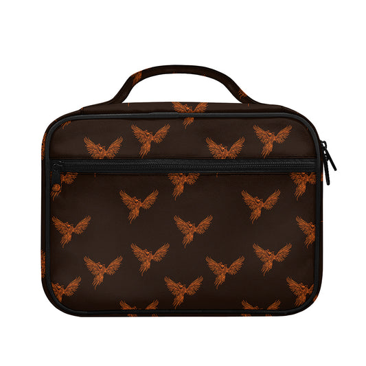 Asian Phoenix Pattern Print Briefcase Bible Bag