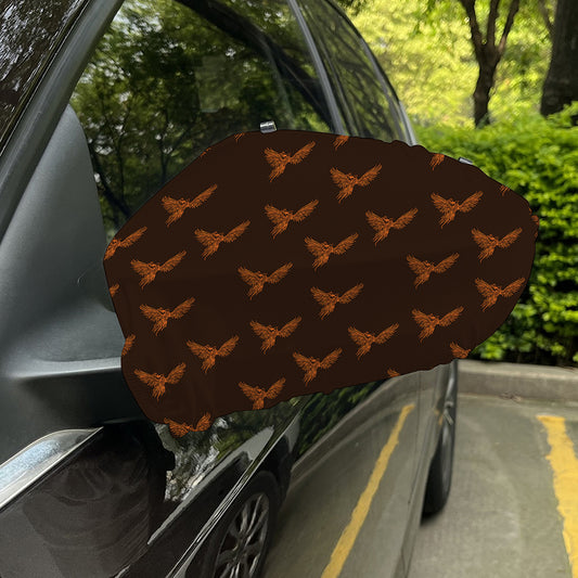 Asian Phoenix Pattern Print Car Side Mirror Covers