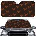 Asian Phoenix Pattern Print Car Windshield Sun Shade