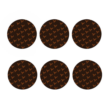 Asian Phoenix Pattern Print Coaster Set