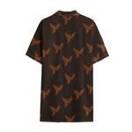 Asian Phoenix Pattern Print Cotton Hawaiian Shirt