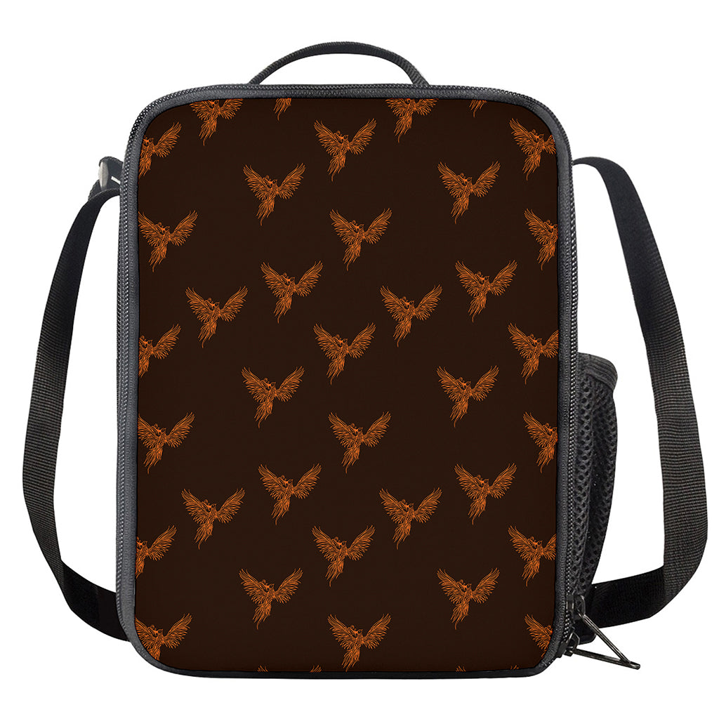 Asian Phoenix Pattern Print Crossbody Lunch Bag