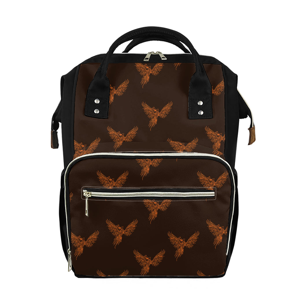 Asian Phoenix Pattern Print Diaper Bag