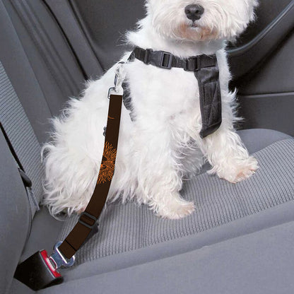 Asian Phoenix Pattern Print Dog Seat Belt