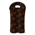 Asian Phoenix Pattern Print Double Neoprene Wine Tote