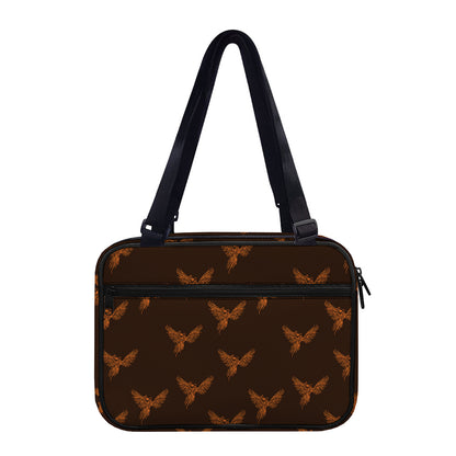 Asian Phoenix Pattern Print Double Strap Bible Bag