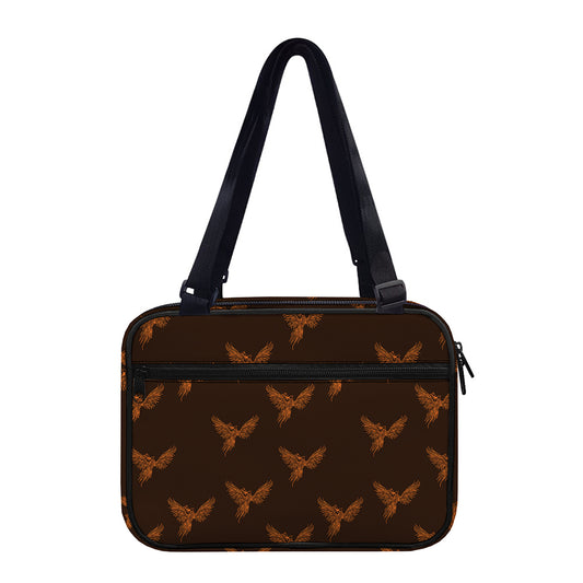 Asian Phoenix Pattern Print Double Strap Bible Bag