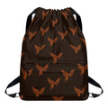 Asian Phoenix Pattern Print Drawstring Backpack