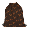 Asian Phoenix Pattern Print Drawstring Bag