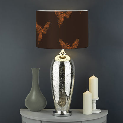 Asian Phoenix Pattern Print Drum Lamp Shade