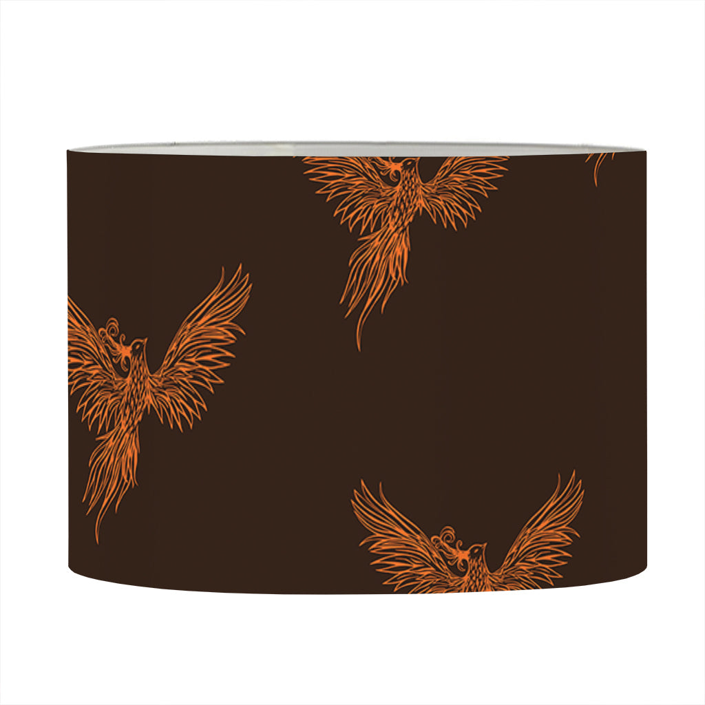 Asian Phoenix Pattern Print Drum Lamp Shade