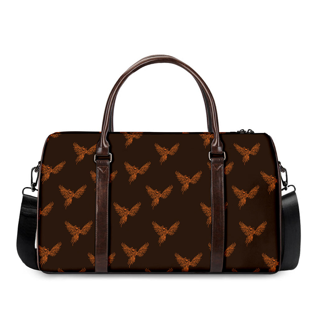 Asian Phoenix Pattern Print Duffle Bag