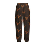Asian Phoenix Pattern Print Fleece Lined Knit Pants