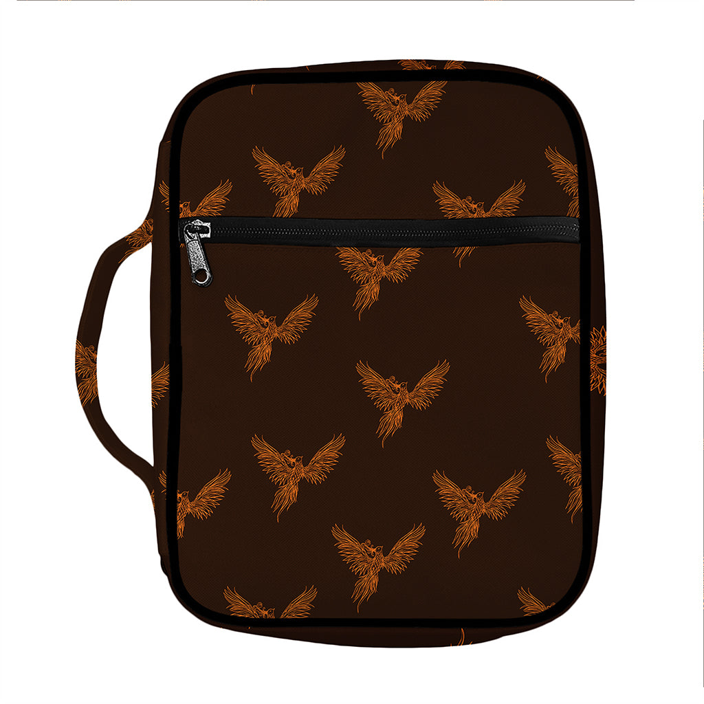Asian Phoenix Pattern Print Front Pocket Bible Bag