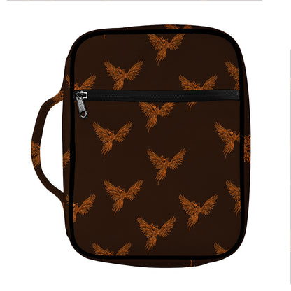 Asian Phoenix Pattern Print Front Pocket Bible Bag