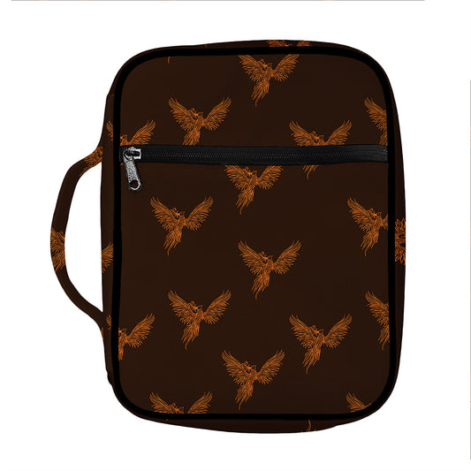 Asian Phoenix Pattern Print Front Pocket Bible Bag